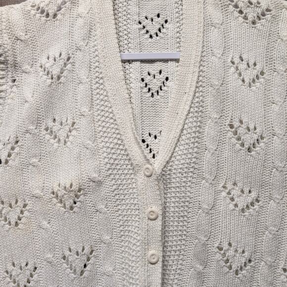 90s Knit Sleeveless Cardigan Sweater - Picture 3 of 7